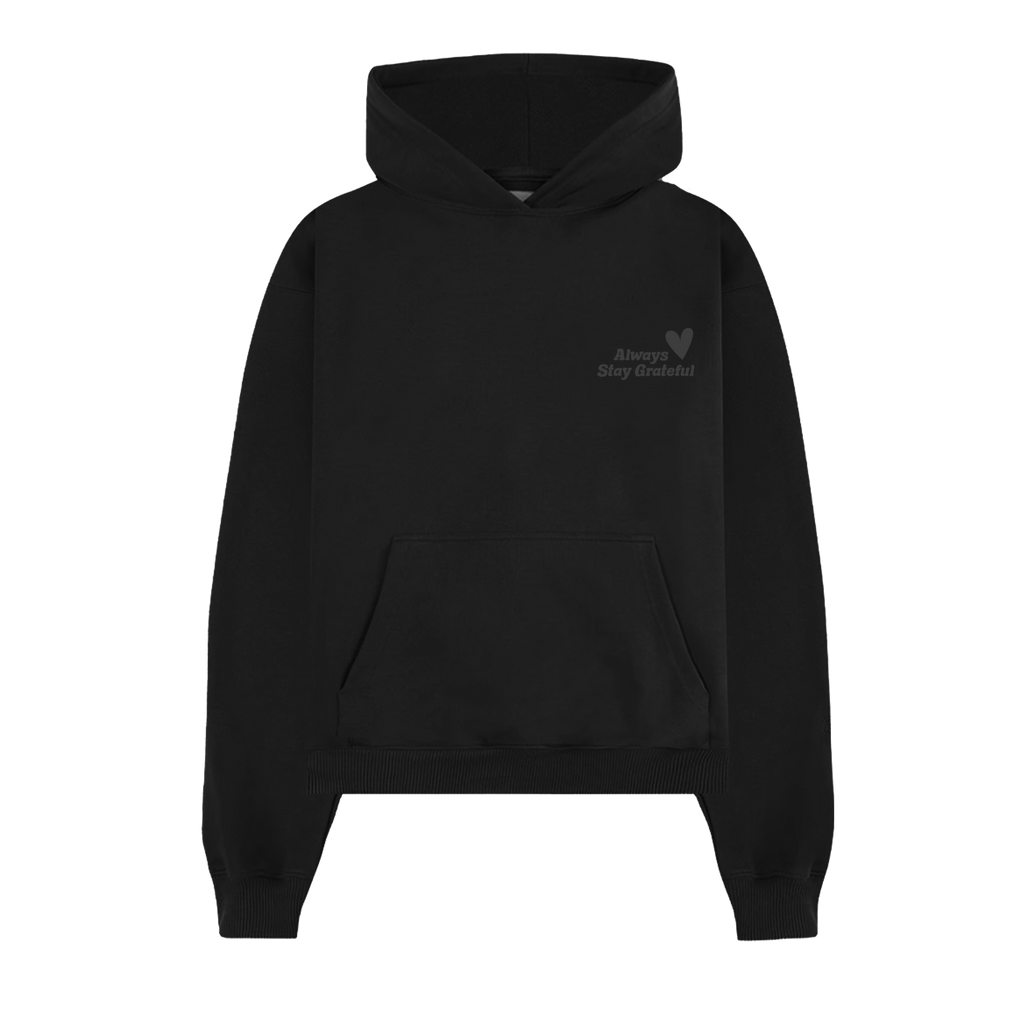 Always Stay Grateful Hoodie Black