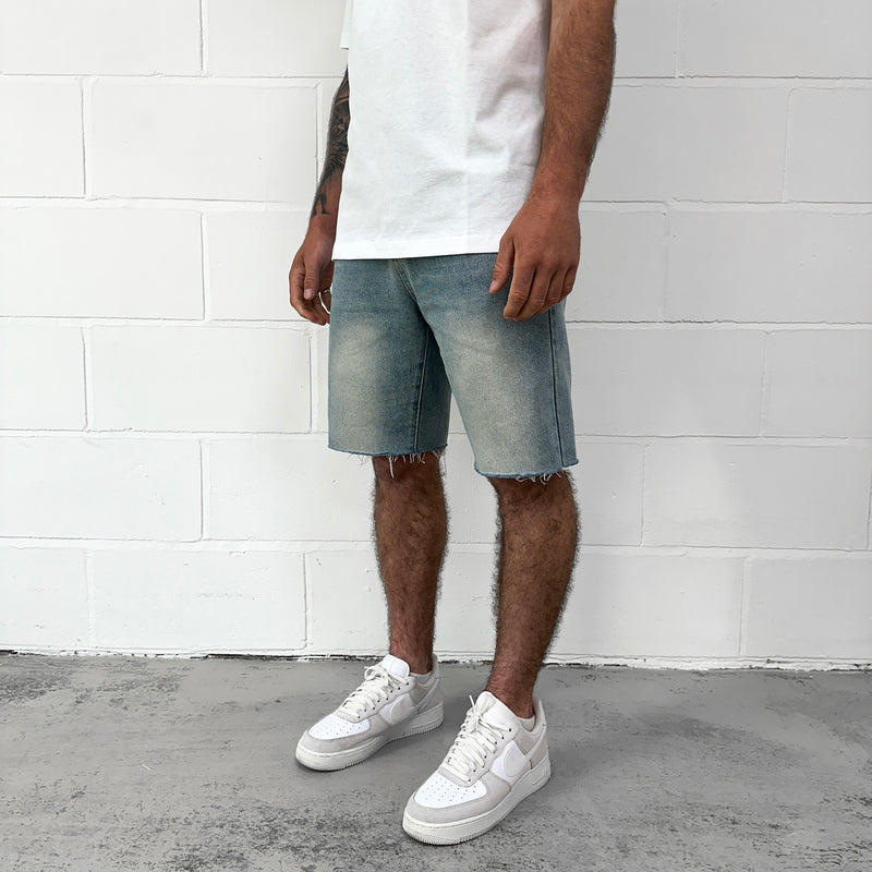 Denim Short - Washed Blue