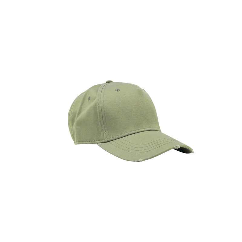 Distressed Baseball Cap - Olive