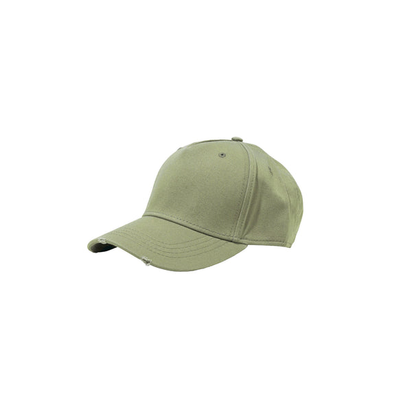 Distressed Baseball Cap - Olive